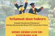 Perwakilan Wisudawan /Wisudawati  Fakultas Ekonomi dan Bisnis UPN "Veteran" Jawa Timur Wisuda Sarjana LXXXI dan Pascasarjana XLIII