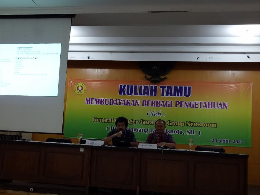 Kuliah Tamu &quot;Membudayakan Berbagi Pengetahuan&quot;